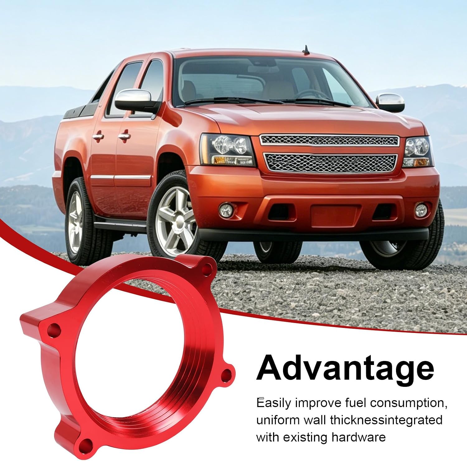 200-617 Throttle Body Spacer Replacement for Chevrolet Silverado Suburban 1500 Tahoe Avalanche/GMC Sierra 1500 Yukon/Cadillac Escalade ESV EXT 4.8L 5.3L 6.0L 6.2L 2007-2014