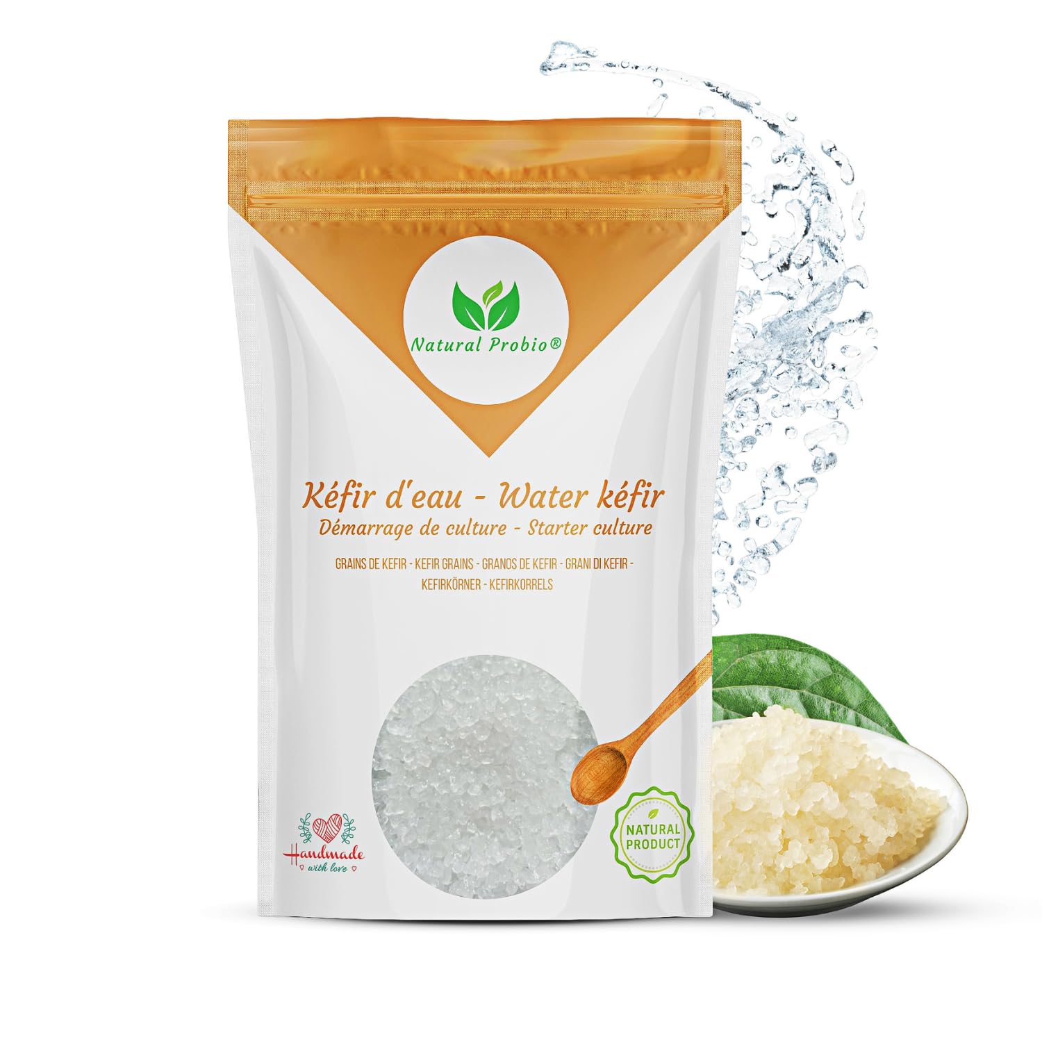 Natural Probio Water Kefir Grains Starter Kit