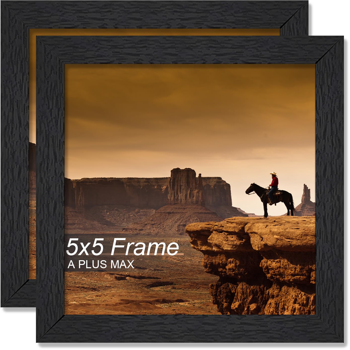 Amazon.com - 5x5 Picture Frame Set of 2 Black Light Weight