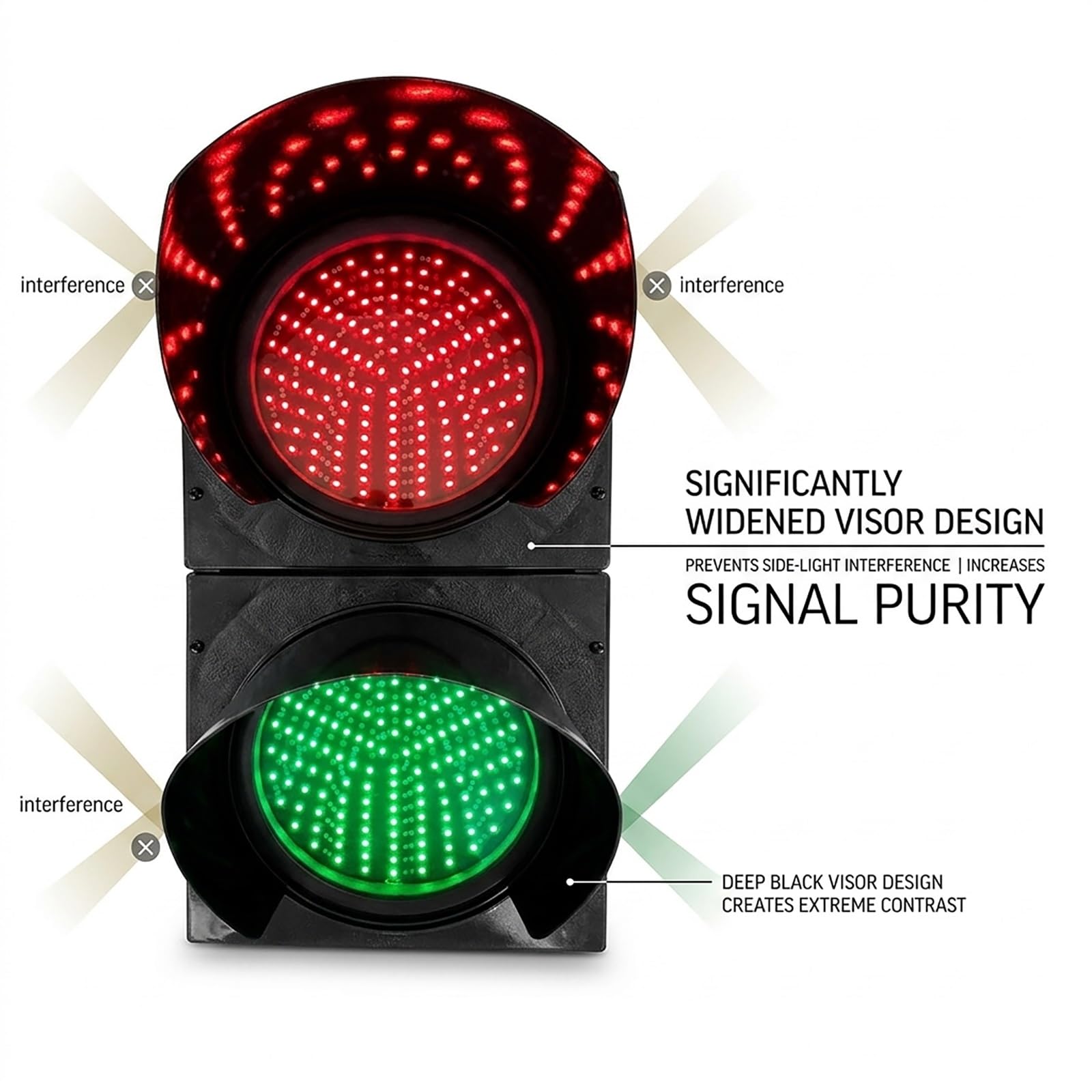 Produktbild von LED-Ampel Rot/Grün 200 Mm – Manuell Oder Automatisch, 12–220 V, IP65, Mit Fernbedienung – Für Bar, Shop & Dekoration