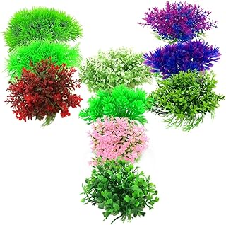 Milisten 10 Piezas De Adornos De Plantas Acuáticas Emulación De Flores Para Peceras