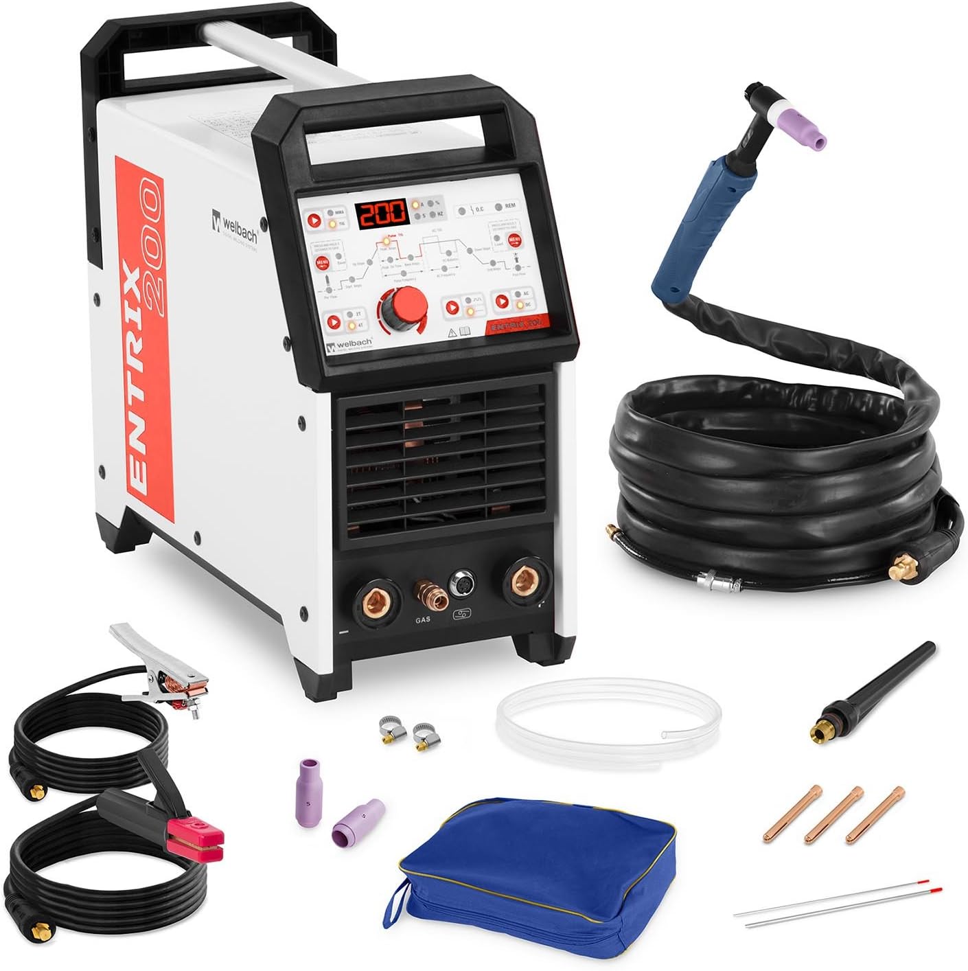 Aluminium Welder TIG AC-DC/MMA ENTRIX 180 (180 A / 230 V, Digital, Programmable, Pulse Function, 2/4-Step, Hot Start)