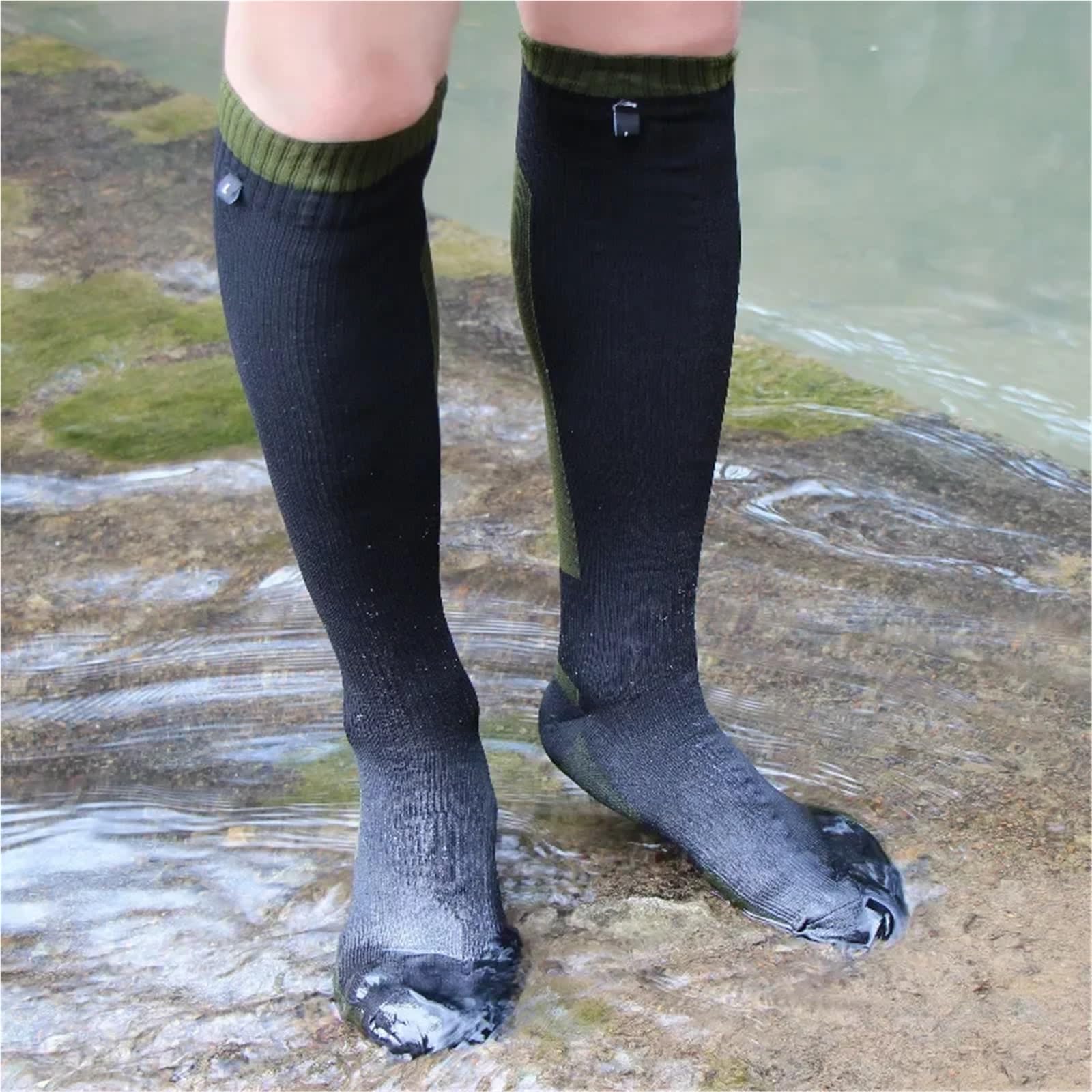 Wasserdichte Socken Knee high Waterproof Socks Hiking Wading Outdoor Camping Cycling Skiing Mountaineering Warm Long Sock FüR Wie Laufen