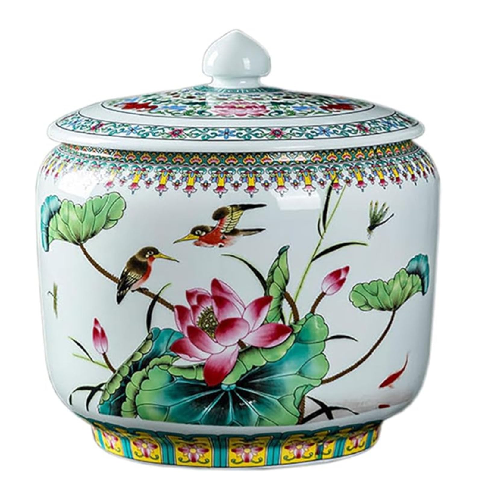 Ixtregzjkm C Erami Rice Storage Ontainer With Lid, Grain Storage Ontainer, Hinese Erami Rice Jar, Erami Dispenser Ontainer, Food Airtight Jar For Rice, Soybeans, Flour, Snacks 15Kg