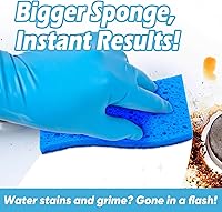 Vista 37 de AIDEA Esponjas antiarañazos, 12 unidades, esponja natural para utensilios de cocina antiadherentes, esponjas de cocina, esponja de celulosa