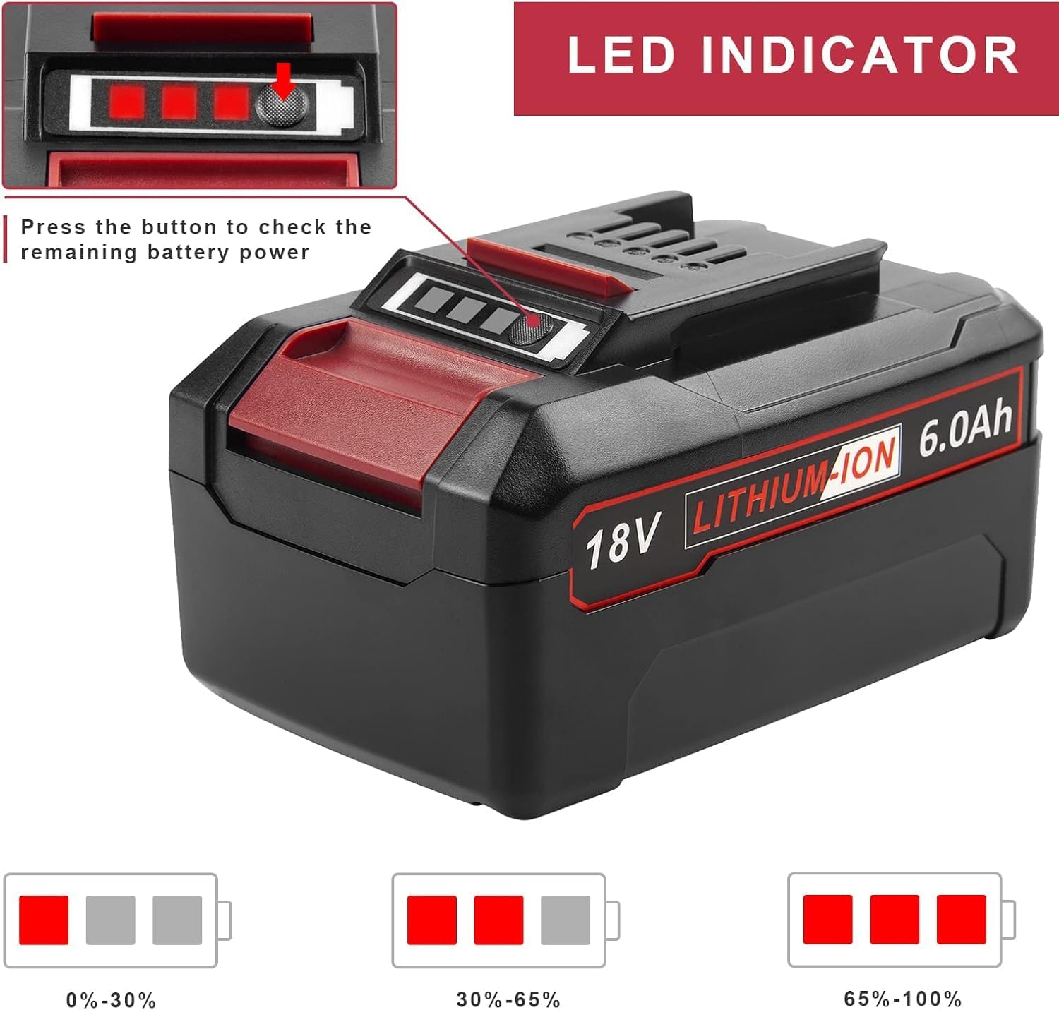 Replacement Battery for Einhell 18V,Compatible with Einhell Tools X-Change 4511396 4511437neu PXBP-600 PX-BAT52 Cordless Power Tools（3000mah,1 Pack）