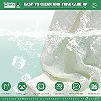 Vista 6 de UNILIBRA Protector de colchón impermeable tamaño twin, cubierta de colchón refrescante de rayón de aire 3D hecho de bambú, protector de colchón
