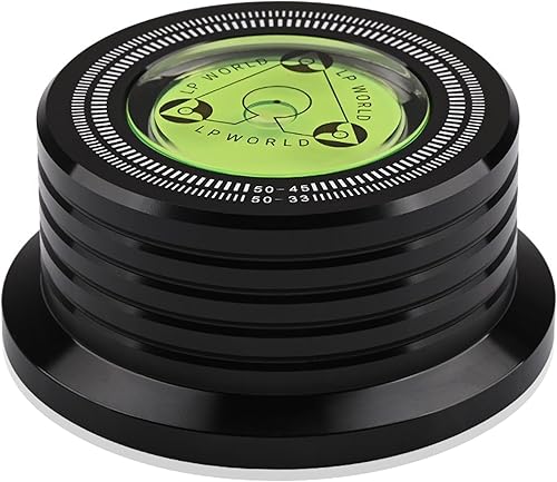 Estabilizador de peso de récord de 10.5 onzas, nivel de placa giratoria de 60 Hz, medida de velocidad, escala estroboscópica, disco de registro,