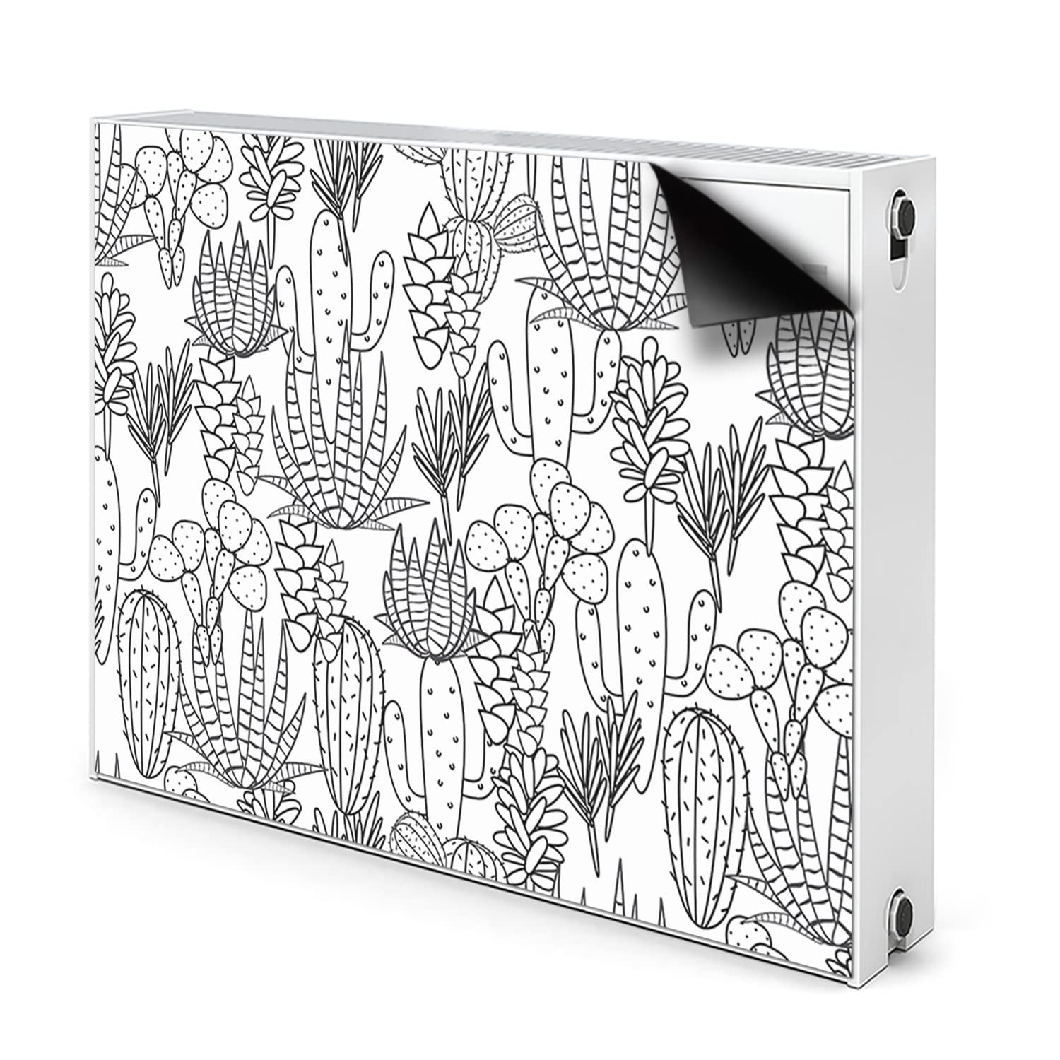 Tapis décoratif de radiateur blanc magnétique Decormat 100x60cm