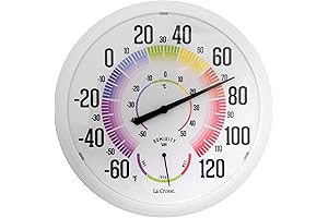 La Crosse 13.5 Inch Analog Dial Thermometer with Hygrometer