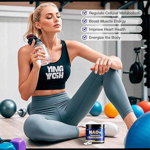 Miniatura 6 de Suplemento NAD - NAD nicotinamida ribósido resveratrol 900 mg, suplementos liposomales de NAD para mujeres y hombres, apoya la energía celular,