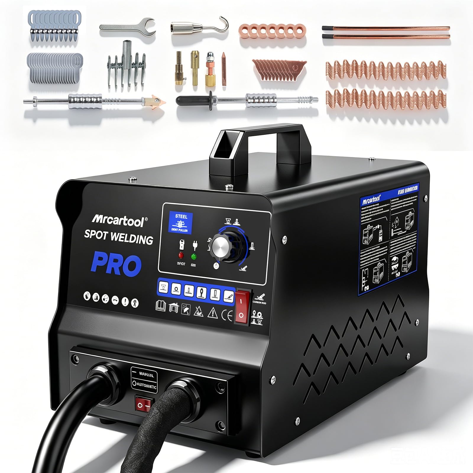 3500W 4200A Ausbeulspotter mit 6 Modi und Manueller/AUTO Betriebsart,220V professionelles Ausbeulwerkzeug für Karosserie mit Überhitzungsschutz,für PKW‑LKW‑Karosseriereparatur und Blechrichten