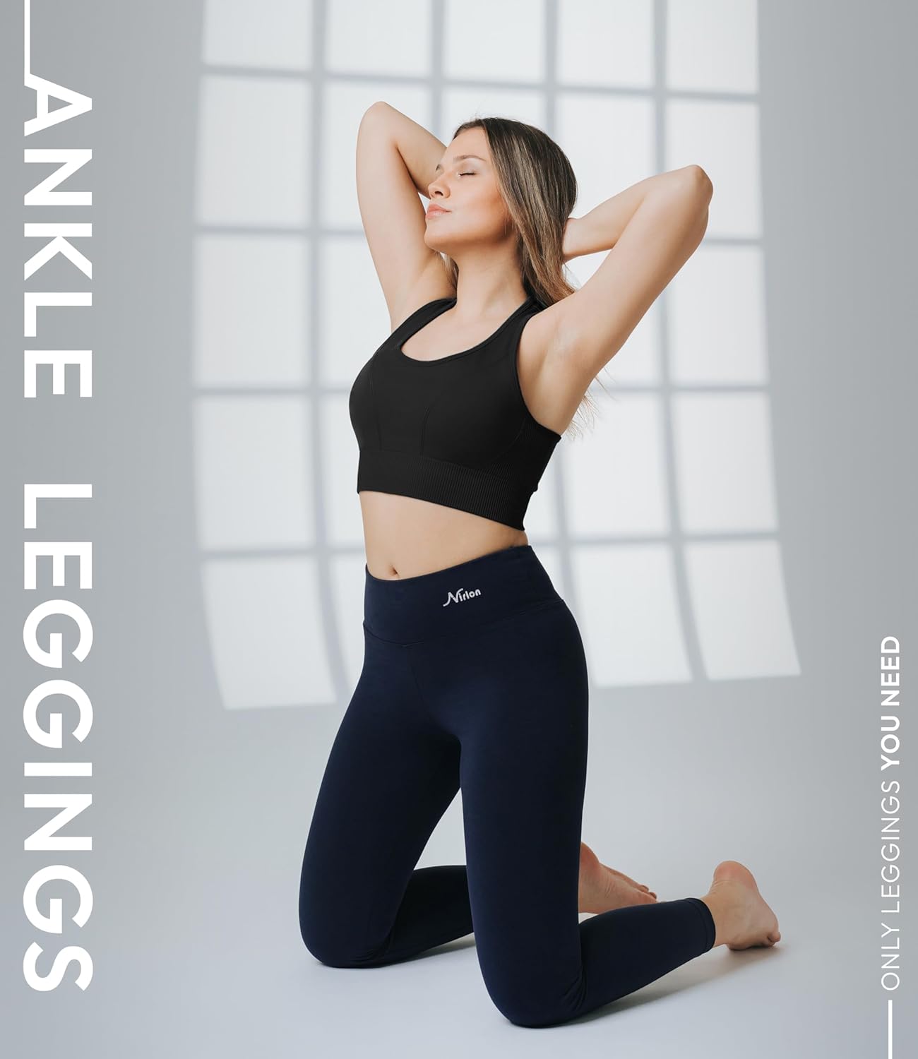 Nirlon Women's Leggings with Pockets High Waisted Workout Yoga Pants - Image 3