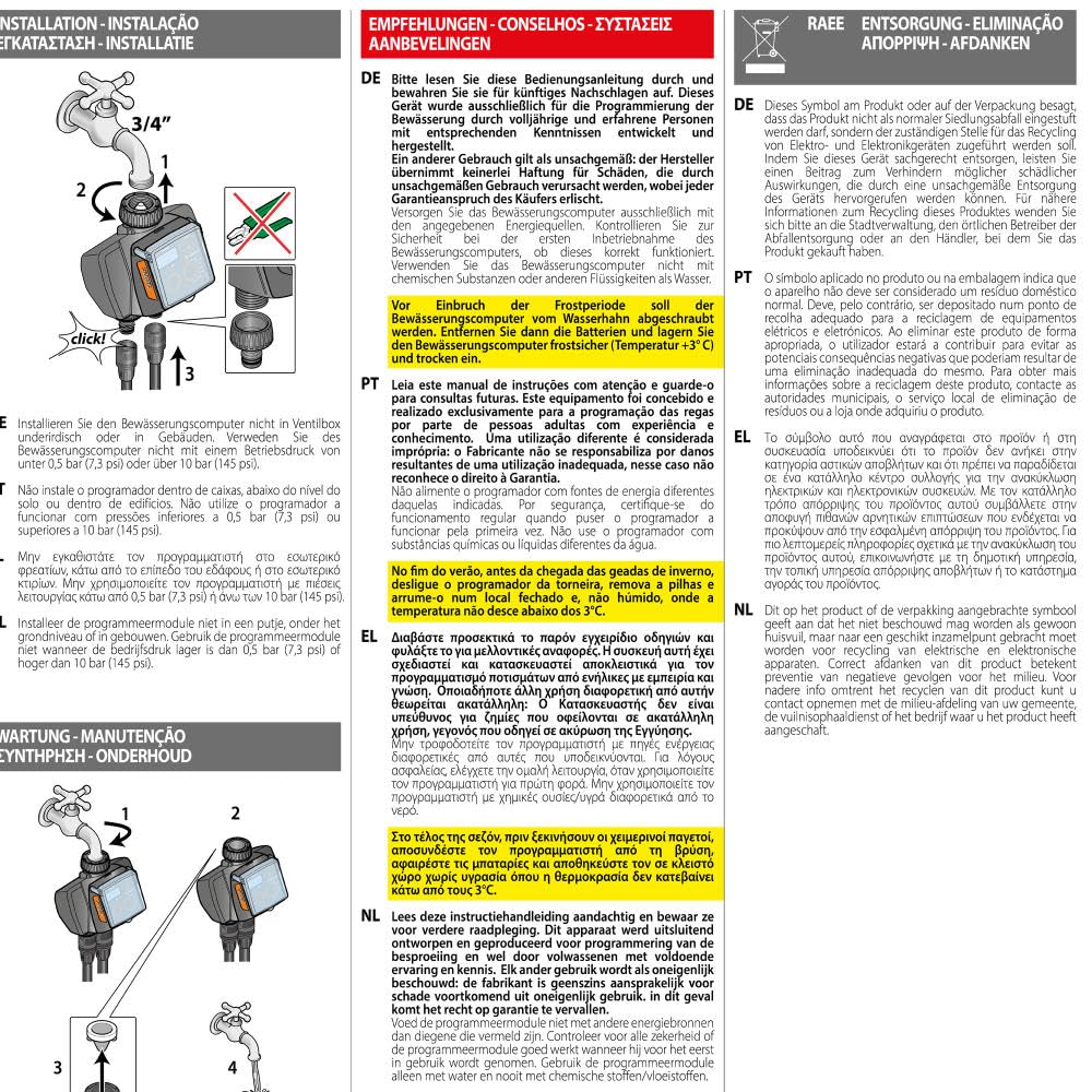Claber Dual Select programmateur arrosage automatique à deux voies