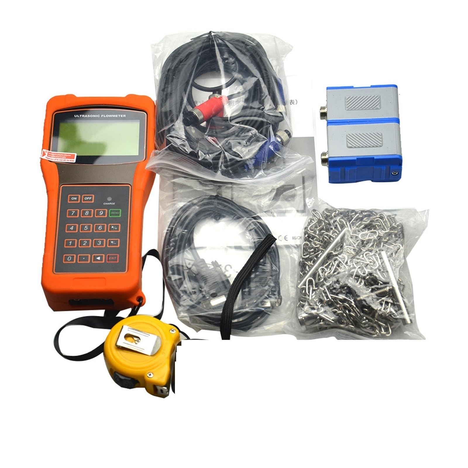 Caudalímetro de Agua, Medidor de flujo agua TUF-2000H TS-2 DN15 ~ DN100mm TM-1 DN50 DN700mm TL-1 DN300 DN6000mm ultrasónico digital portátil(Host Plus TS-2-HT)