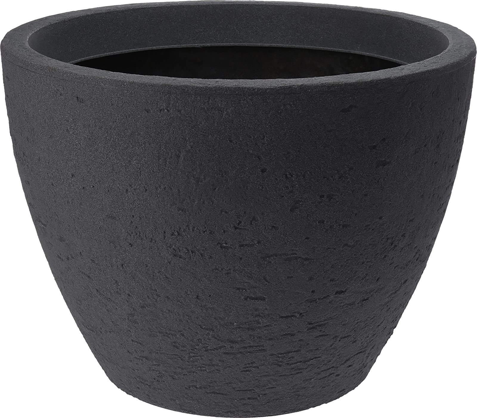 Muddy Hands Anthracite Large Stone Effect Plant Pot Outdoor Garden Round Flower Tree Plastic Planter (Ø - 60Cm, )