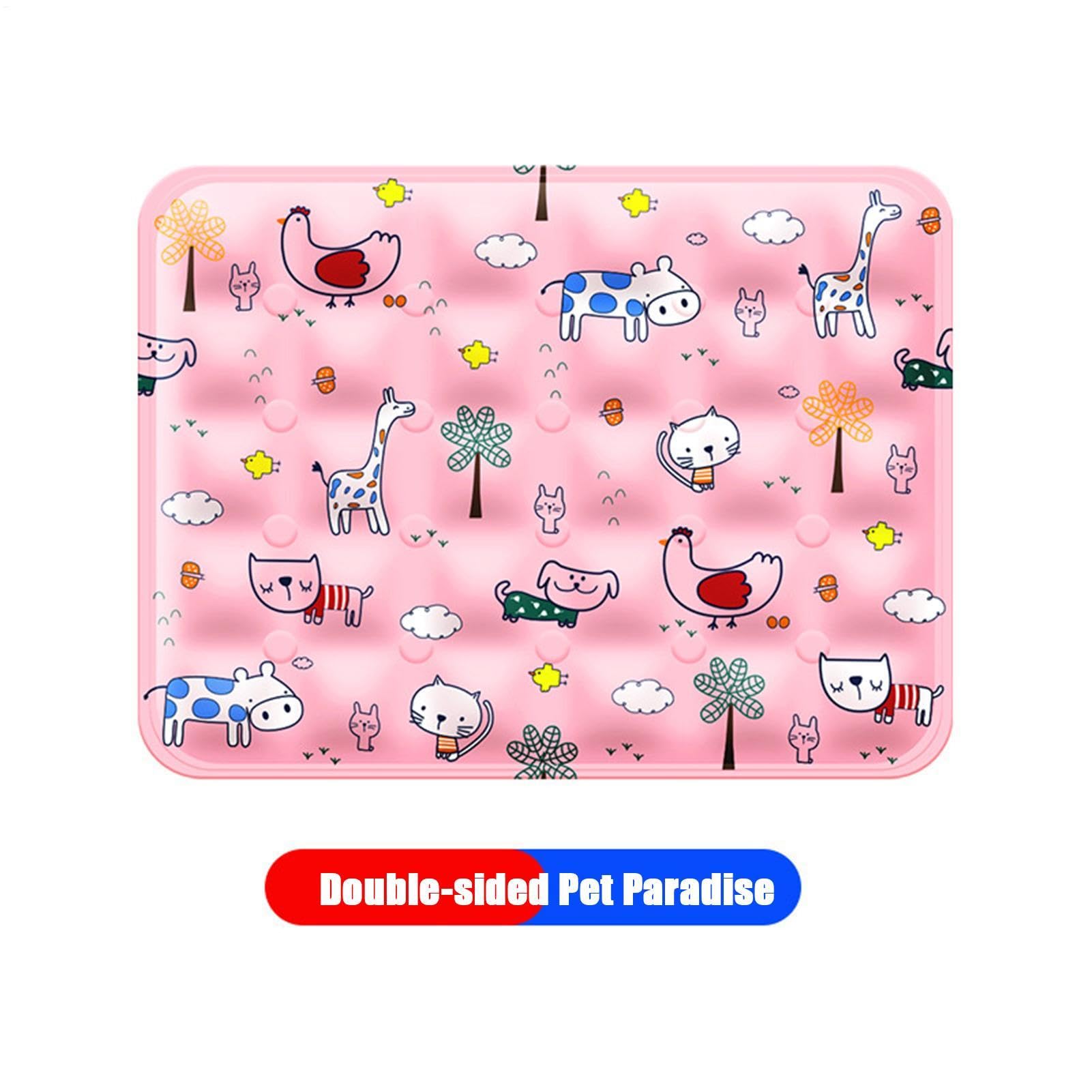 Esterilla Refrescante para Mascotas Almohadilla de Gel Refrescante Verano | Colchoneta Lavable para Caseta de Gato para en Interior Suelo Sofá Jaula Transportín Exterior Viaje Camping Asiento de C