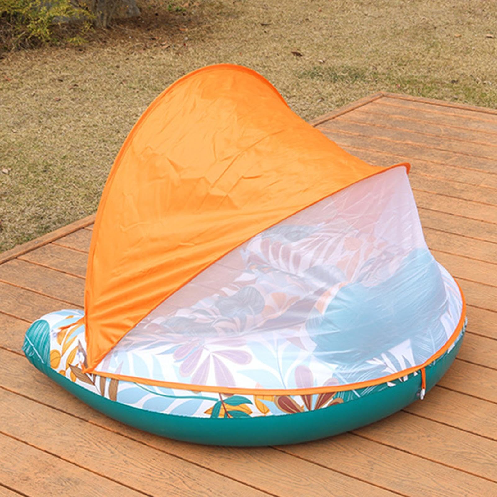 Flotador De Piscina Con Toldo Para Adultos | Silla Lounge Inflable Con Portavasos, Ideal Para Playa, Lago, Río Y Vacaciones De Verano