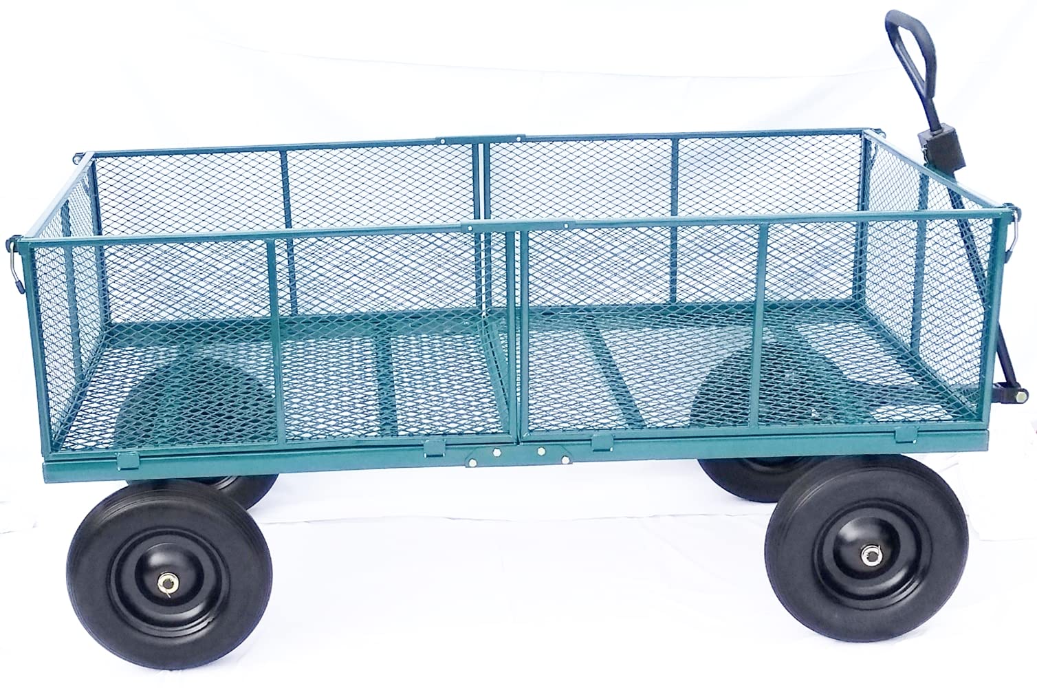 OT UK Huge Garden Trolley, Enormous Platform, Towable, Very Tough 550 kg Capacity.Tall Removable Sides. Puncture Proof Tyres. OT2005W6