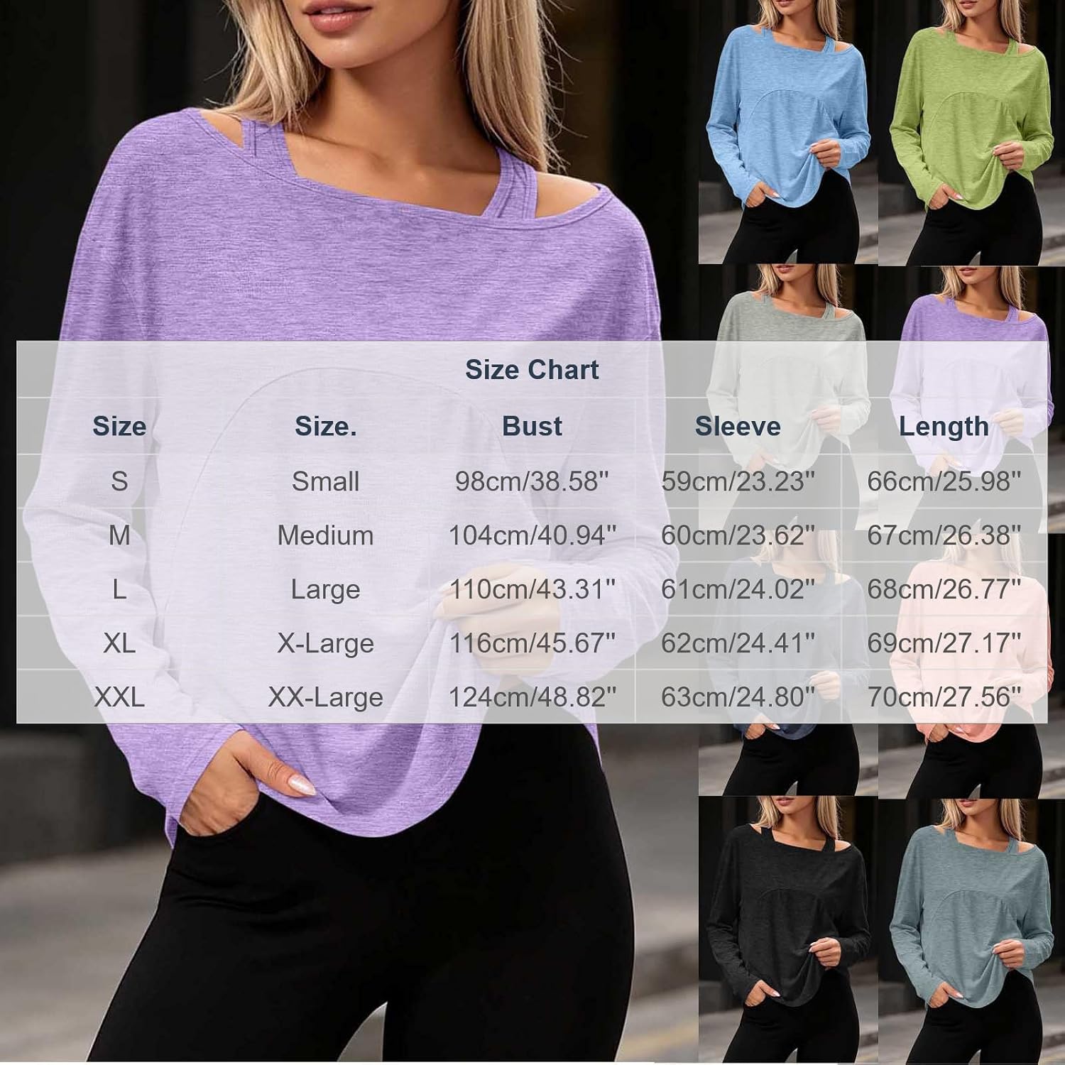 Womens Cold Shoulder Tops Casual Workout Athletic Shirts | Long Sleeve Poplin Shirt Women Dressy Tshirts Shirts Womans Dress Shirt Fall Beach Clothes Sexy Tops for Women