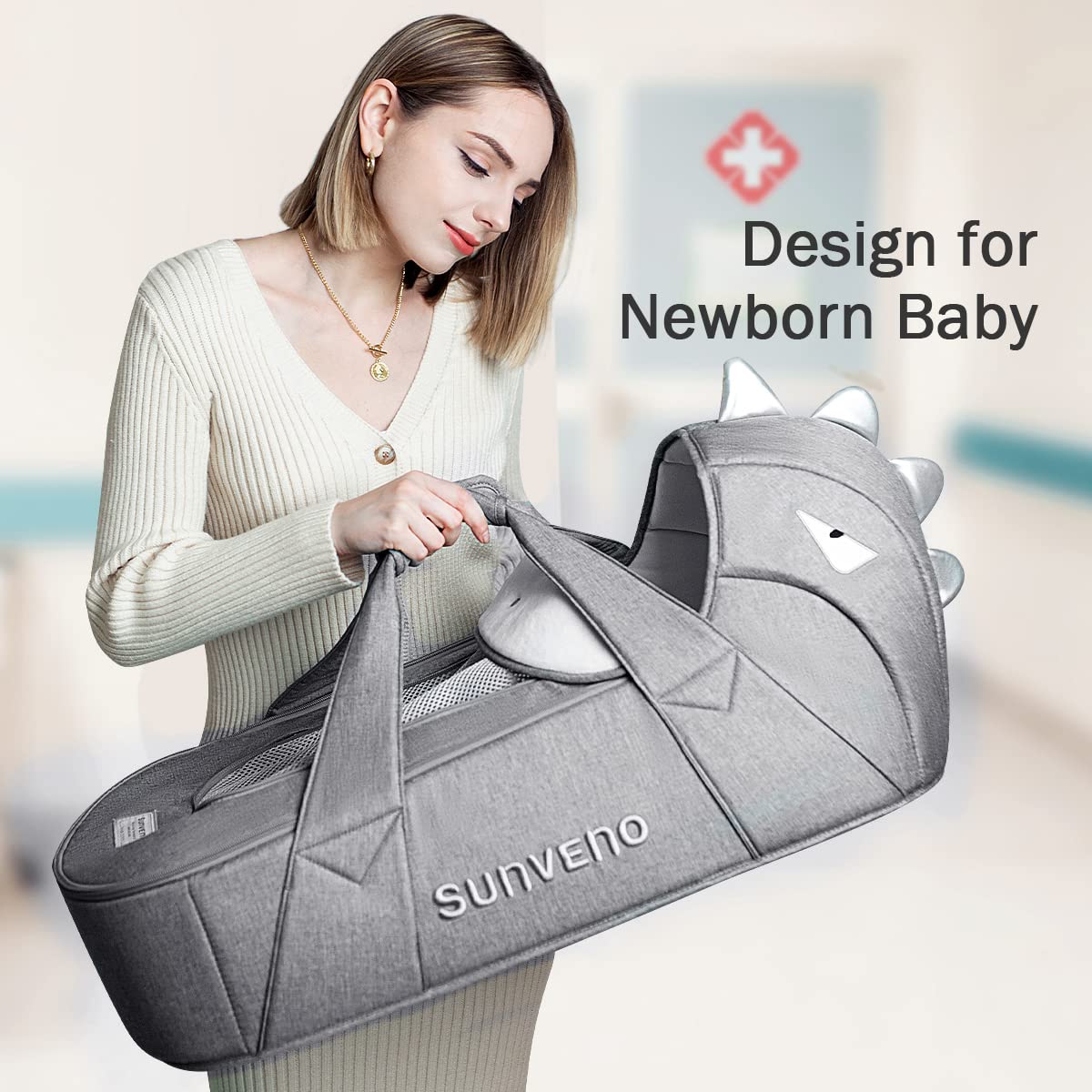 Exсluѕіvе Dіѕсоunt 50% Prісе SUNVENO Baby Bed & Baby Lounger, Moses Basket Bassinet Bedside Sleeper Newborn Infant Travel Bed Carrycot for 0-12 Months (Gray)