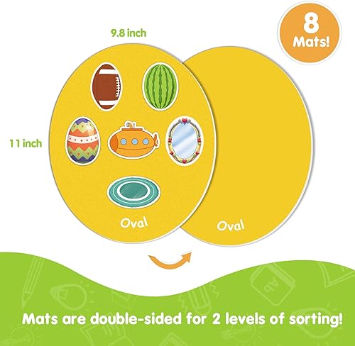Miniatura 4 de EAMAY Juguete clasificador de formas para niños pequeños, rompecabezas de formas y juegos a juego con 8 alfombrillas de clasificación y 48 piezas de