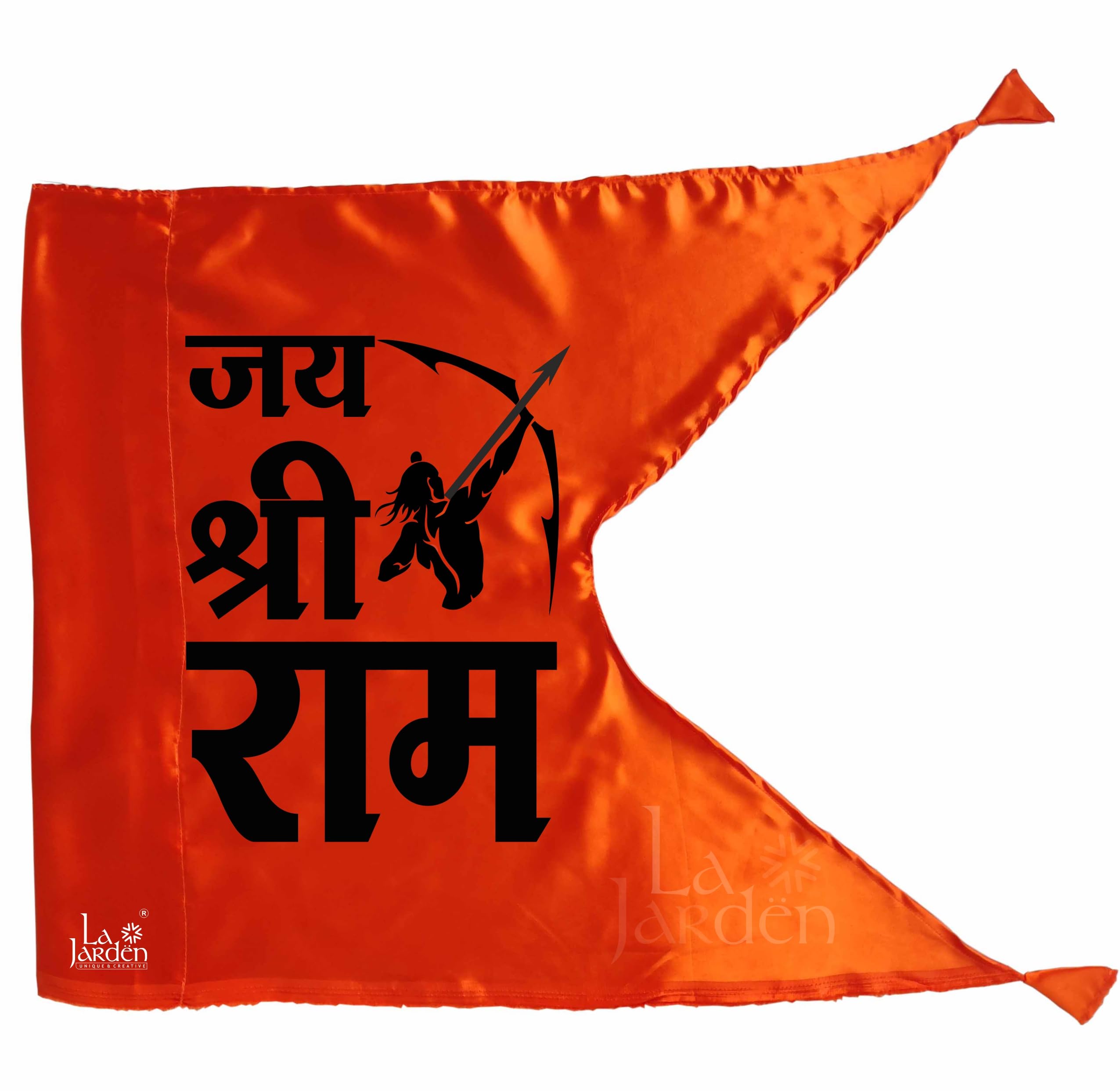 La Jarden® Orange SMALL Beautifully Bhagwa Shree Ramji ka jhanda, Ayodhya Flag of shree Ram, Ayodhya Temple, Ram Rajya, Ramji ka jhanda, Ram Mandir ka jhanda SIZE 21x31 inch. (1.75x2.58 Fit) (pack of 1)-image-38