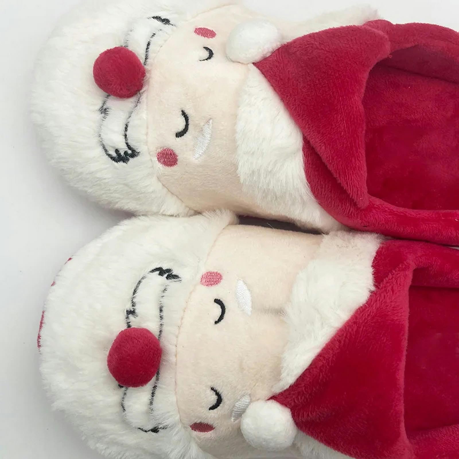 Kapcie Rote Baumwollschuhe Święty Mikołaj Baumwollschuhe Ciepłe Innenschuhe Weiche Bodenschuppen