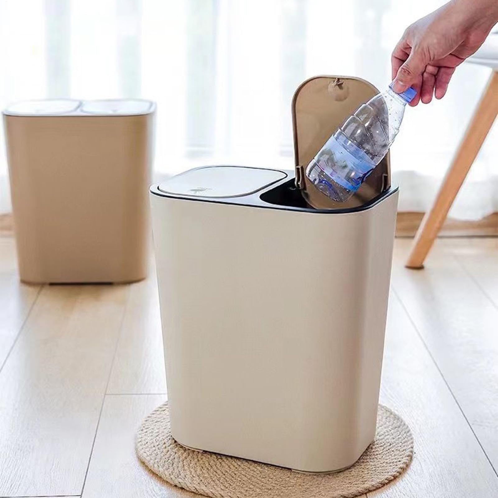Kosz Na Odpady Z Funkcją Recyklingu Podwójny Kosz Do Segregacji Suche I