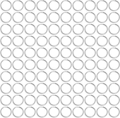 Shapenty Mini llavero de metal dividido con cadena de eslabones para llaves de oficina en casa, organizadas, fabricación de joyas, pestañas con