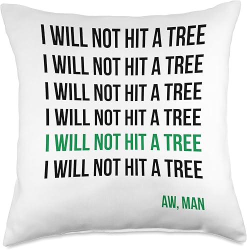 Disc Golf Gift Idea Midrange Par Set Frisbee Ass Disc Golf I Will Not Hit A Tree Aw Man Hole in One Par - Almohada de 18 x 18 pulgadas, multicolor
