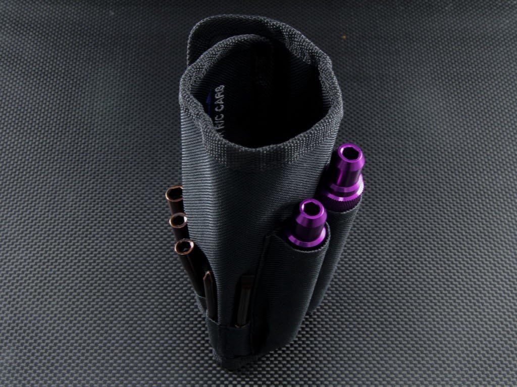 Roadtech Tool Set with Handles + Slot Pins + Philips Pins + Socket Wrench in Fashionable Tool Bag - Purple