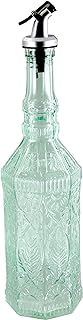 Grant Howard Gaudi Embossed Decorative Glass Oil and Vinegar Cruet with Pourer, 22 oz