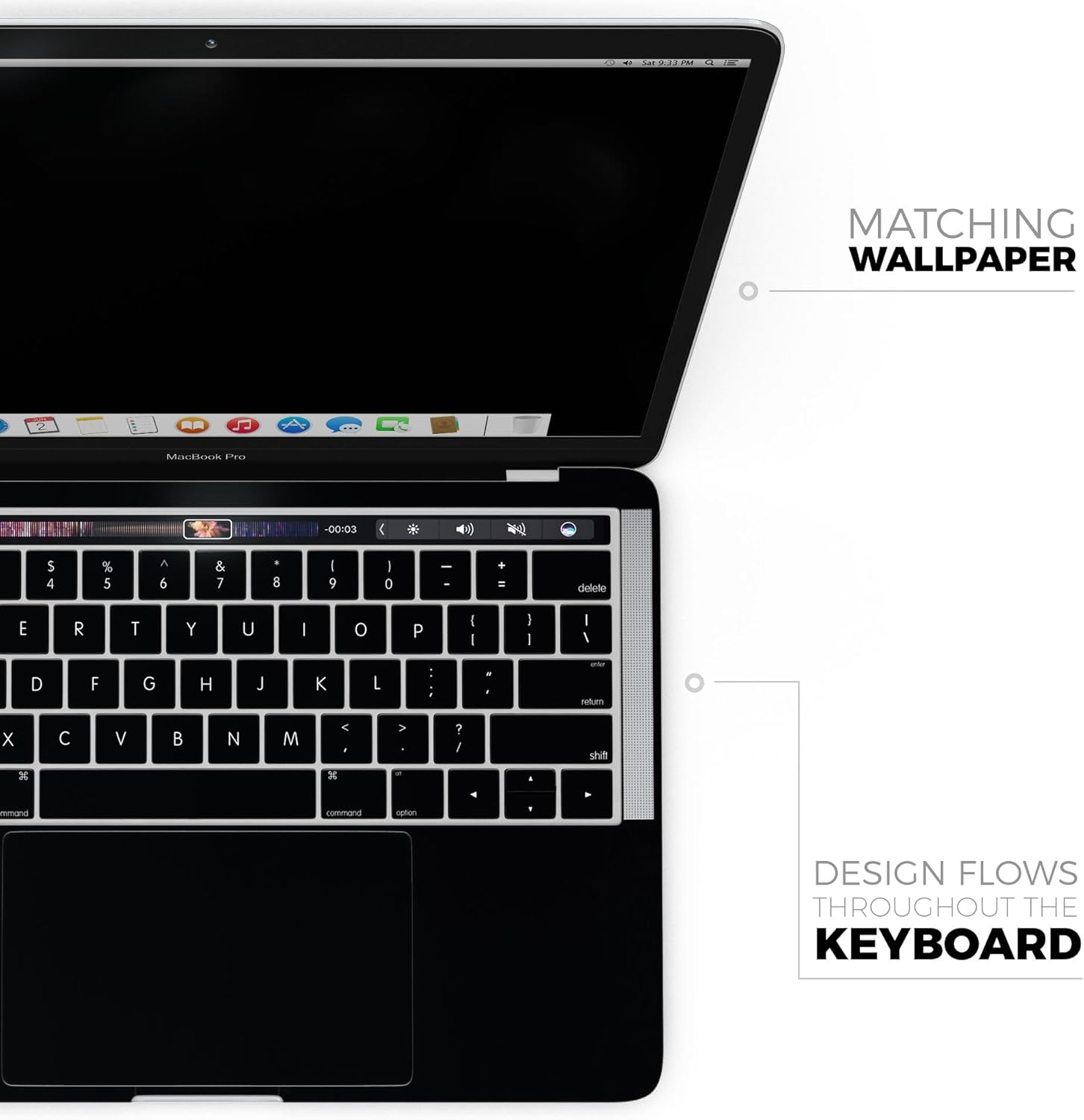 DesignSkinz - Compatible with MacBook Pro 16" M3/M4 (A2991/A3403) - Skin Decal Protective Scratch Resistant Vinyl Wrap - Solid State Black