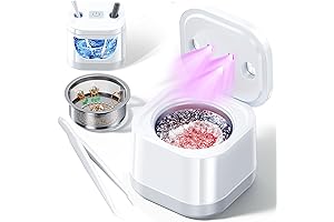 Ultrasonic Retainer Cleaner: 45kHz Ultrasonic U-V Cleaner for Dental Appliances