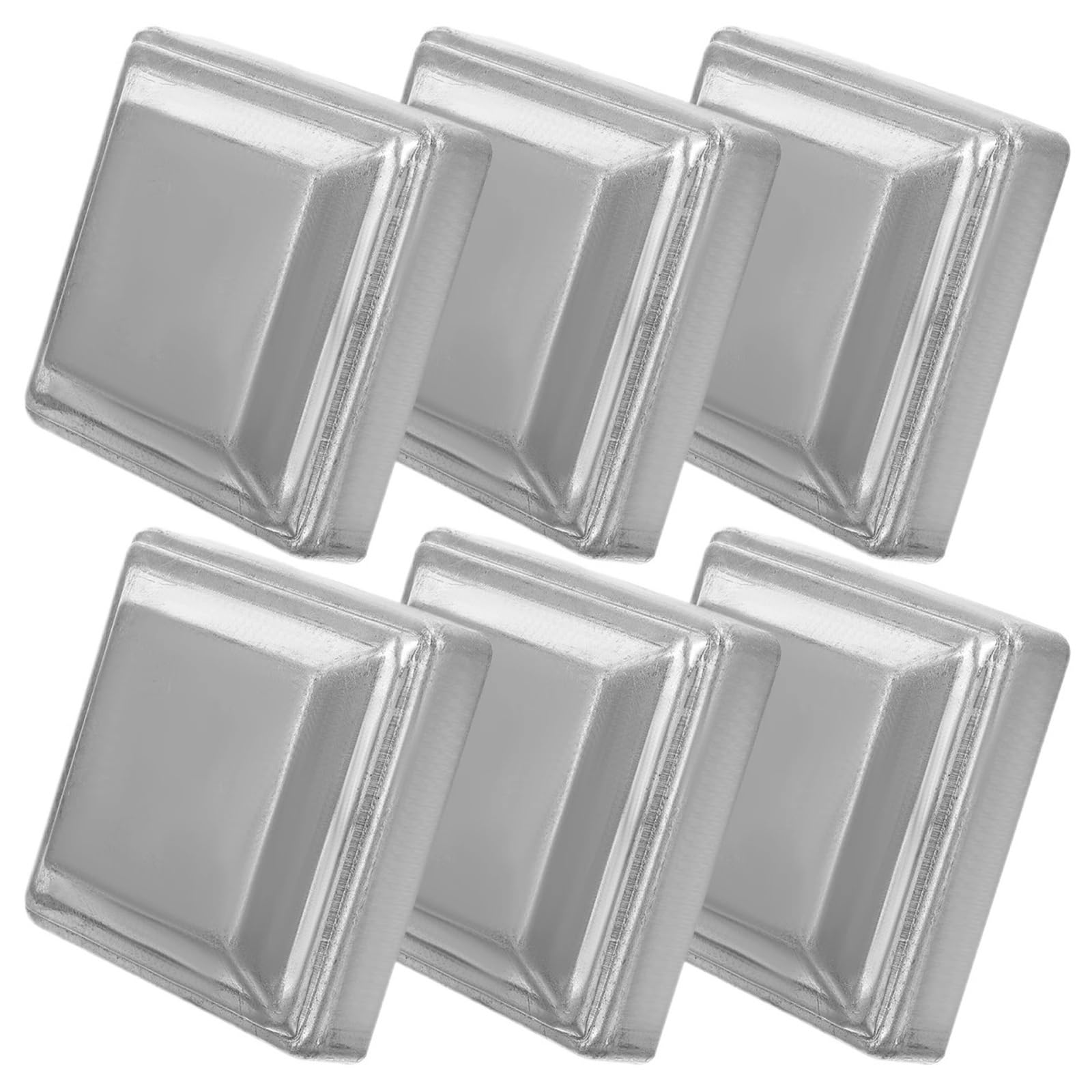 Irgvjifr Silver Fence Posat Cap 6Pcs 80X80mm Iron Fence Post Caps Decorative Guardrail Covers Metal Parts Cap Cover Railings For Courtyard