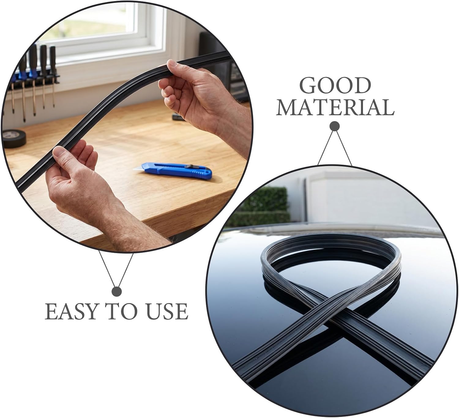 20pcs Windshield Wiper Rubber Replacement - Windshield Wiper Blade Refills - DIY Vehicle Windscreen Frameless Strips Accessories for Automotive 700mm/28"