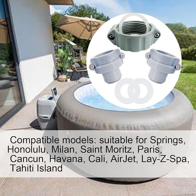 Conector y tuerca de acoplamiento para bomba Lay-Z-Spa Coleman miniatura 2