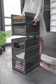 Mithra Life 6 l  Kayar Raf Organizer Gri Dolap  i K yafet Aksesuar D zenleyici 45x35 cm MIT1264