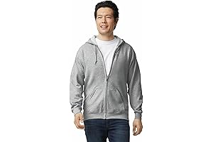 Unisex Adult Gray Zip-Up Hoodie Sweatshirt