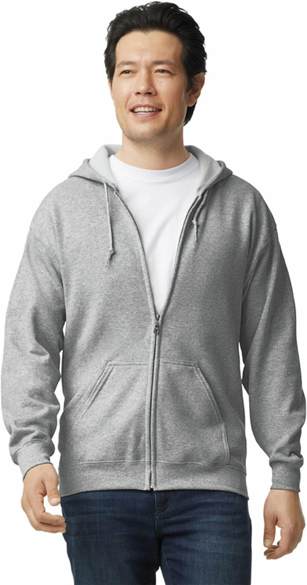 unisex-adult Fleece Zip Hoodie Sweatshirt, Style G18600, Multipack