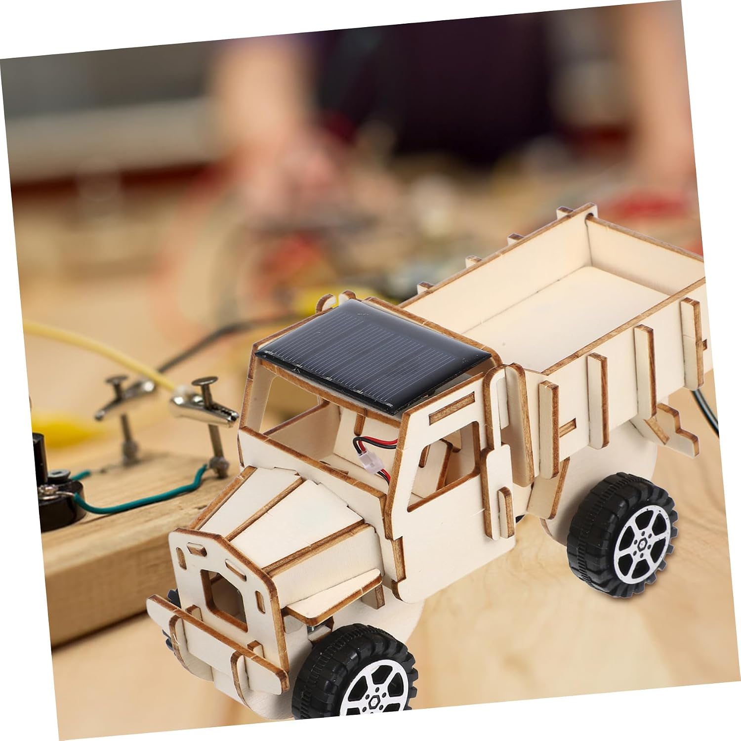 Solar-Powered Truck Model DIY Assembly Kit for Educational Stem Science for Building Solar Car Models Engineering Experiment and Learning Tool