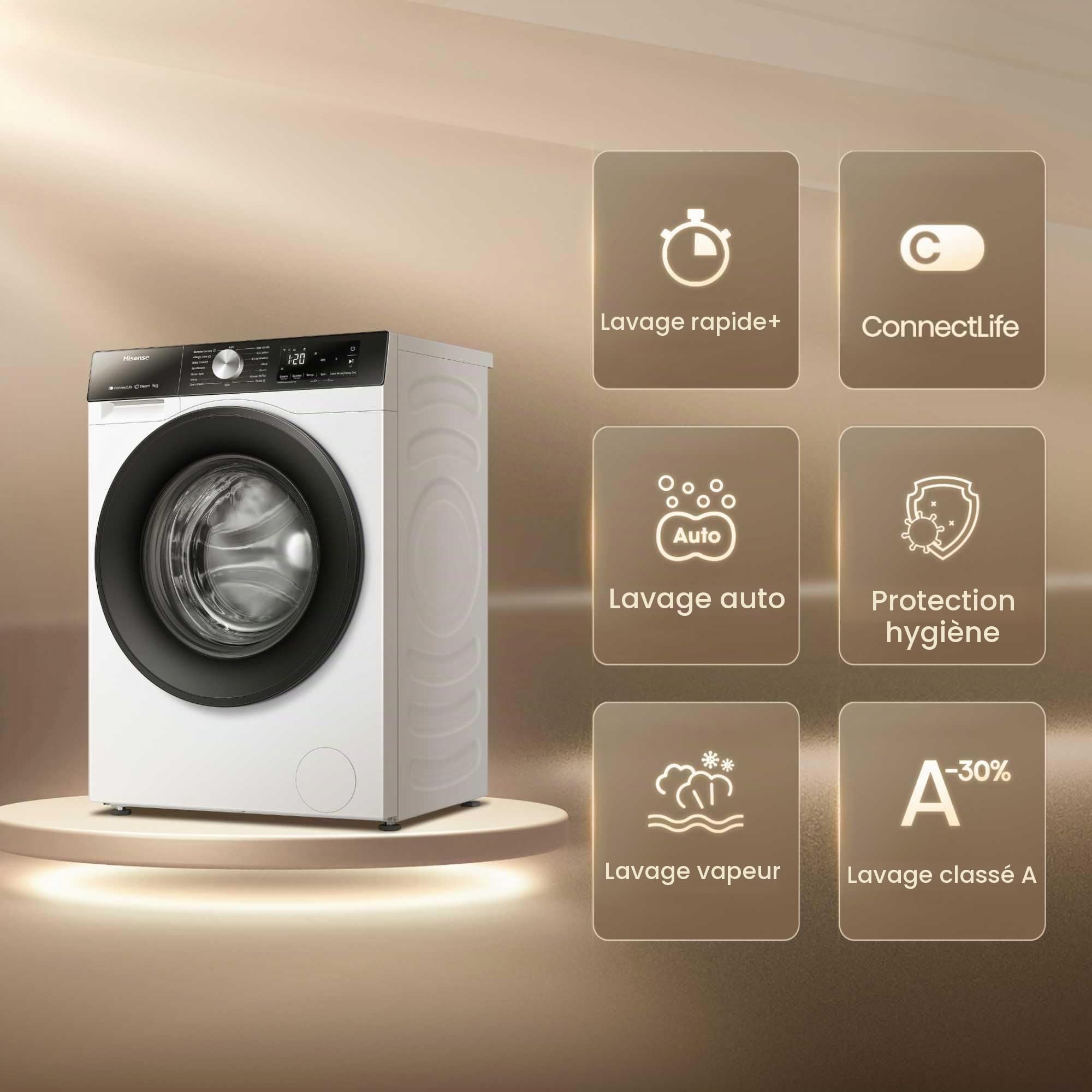 HISENSE Lave-linge frontal WF3S9043BW3