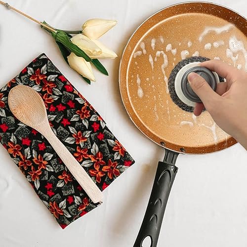 Miniatura 2 de 2 cepillos de acero inoxidable con asa, limpiador multiusos de hierro fundido para ollas, parrillas, hornos y otros trabajos de limpieza resistentes