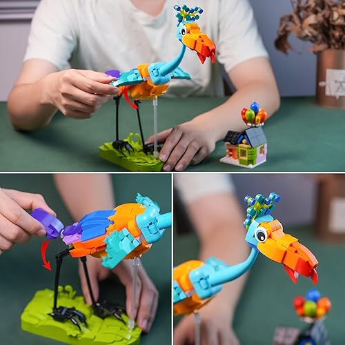 Miniatura 4 de ENJBRICK Kevin Bird - Juego de construcción de casa compatible con Lego Up para adultos, lindo juego de juguetes de construcción de animales de