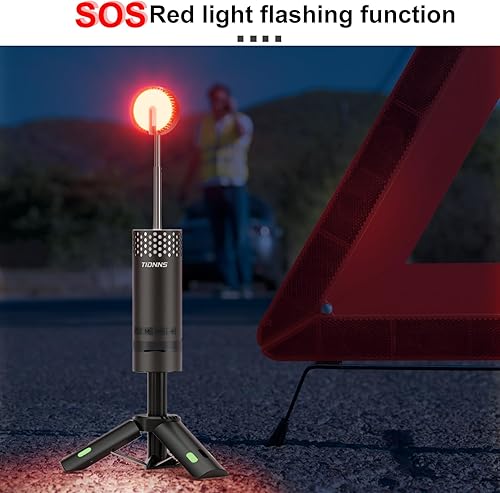 Miniatura 6 de Luces de campamento recargables, linterna de campamento desmontable con soporte, lámpara telescópica impermeable para campamento, luz magnética para