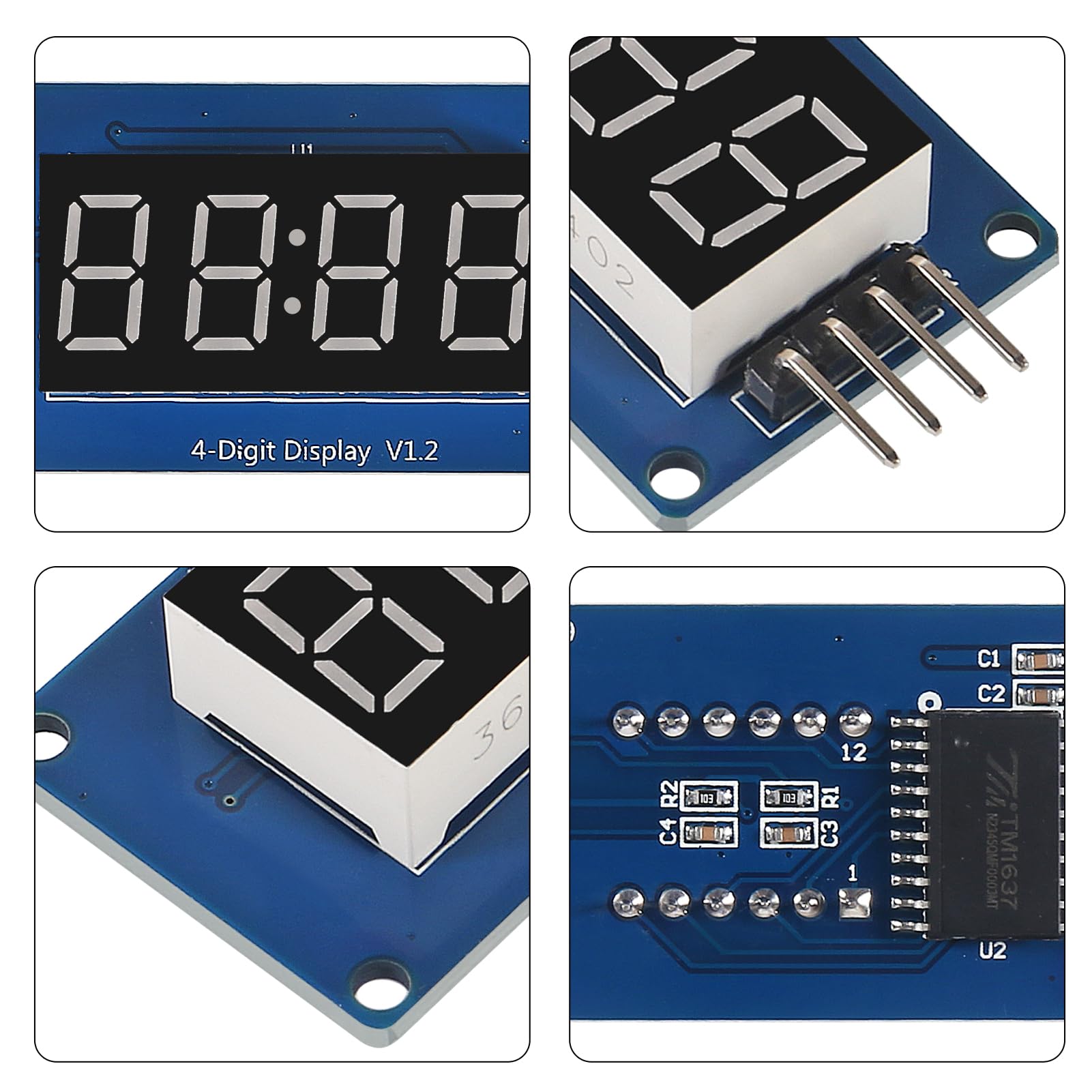 Amazon.com: 6pcs 4 Digit 7 Segment Digital Tube LED Display Board