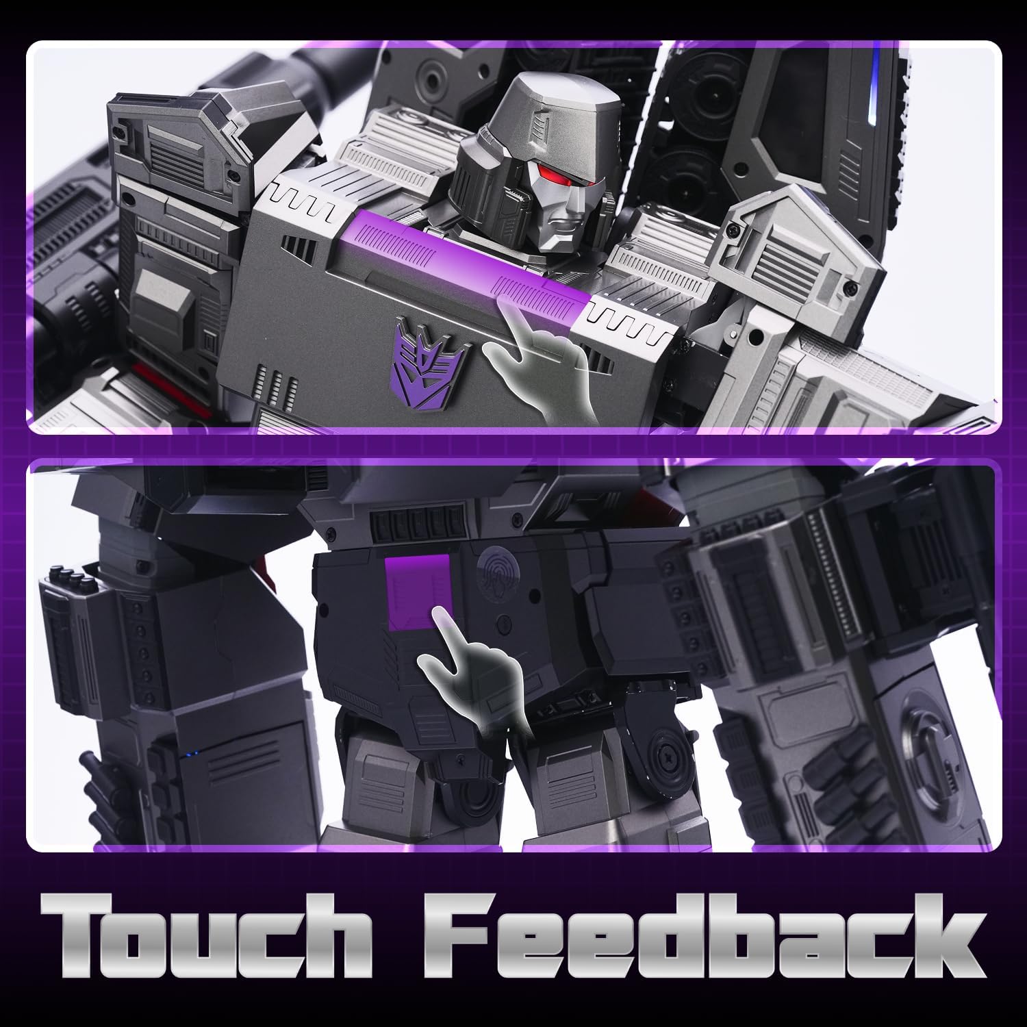 Robosen Megatron Auto-Converting Transformers Robot, G1 Series, Gray, Premium Action Figure, Interactive Toy for Ages 12+