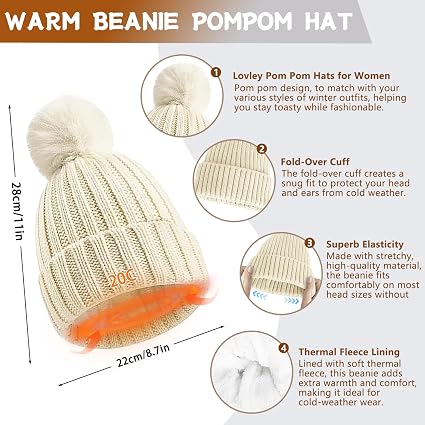 Chapeau Écharpe Et Gants Set 3PCS Pour Femme - Chapeau Fourrure Chaleur Et Gants Tactiles