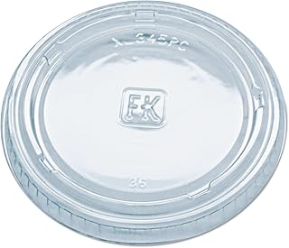 Fabri-Kal XL345PC Clear Polyethylene Terephthalate Lid for 3.25 4 5.5-Ounce Portion Cup (Case of 2500)